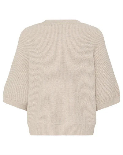 FRBITTE PU 10 Fransa - FRBitte 10 Pullover Strik - Oatmeal Melange 